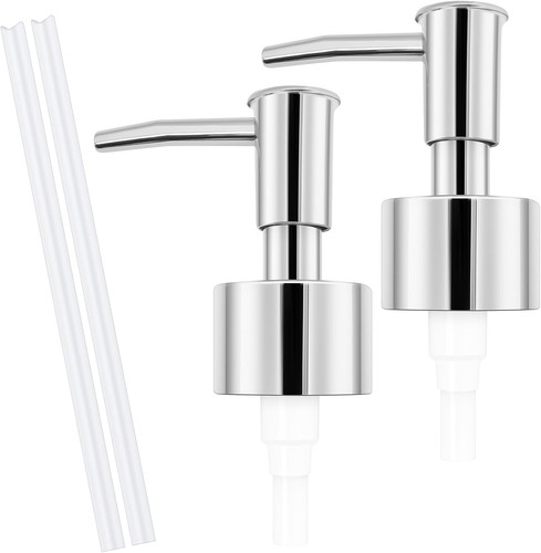2pack silver soap dispenser - silver,